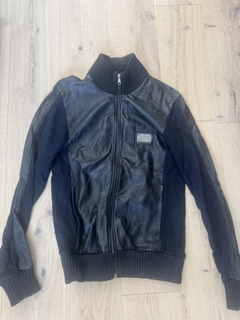 Dolce Gabbana Leder Baumwolle Jacke