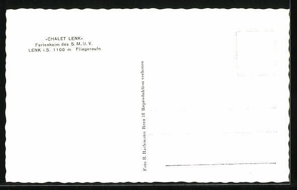 Cartoline postali: Lenk i.S., Chalet Lenk, das Ferienheim d – Usato da Berlin venduto da bartko-reher 1
