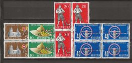 B0320 - Propagande  1955  en bloc de 4 obl. Bern 15.4.1955