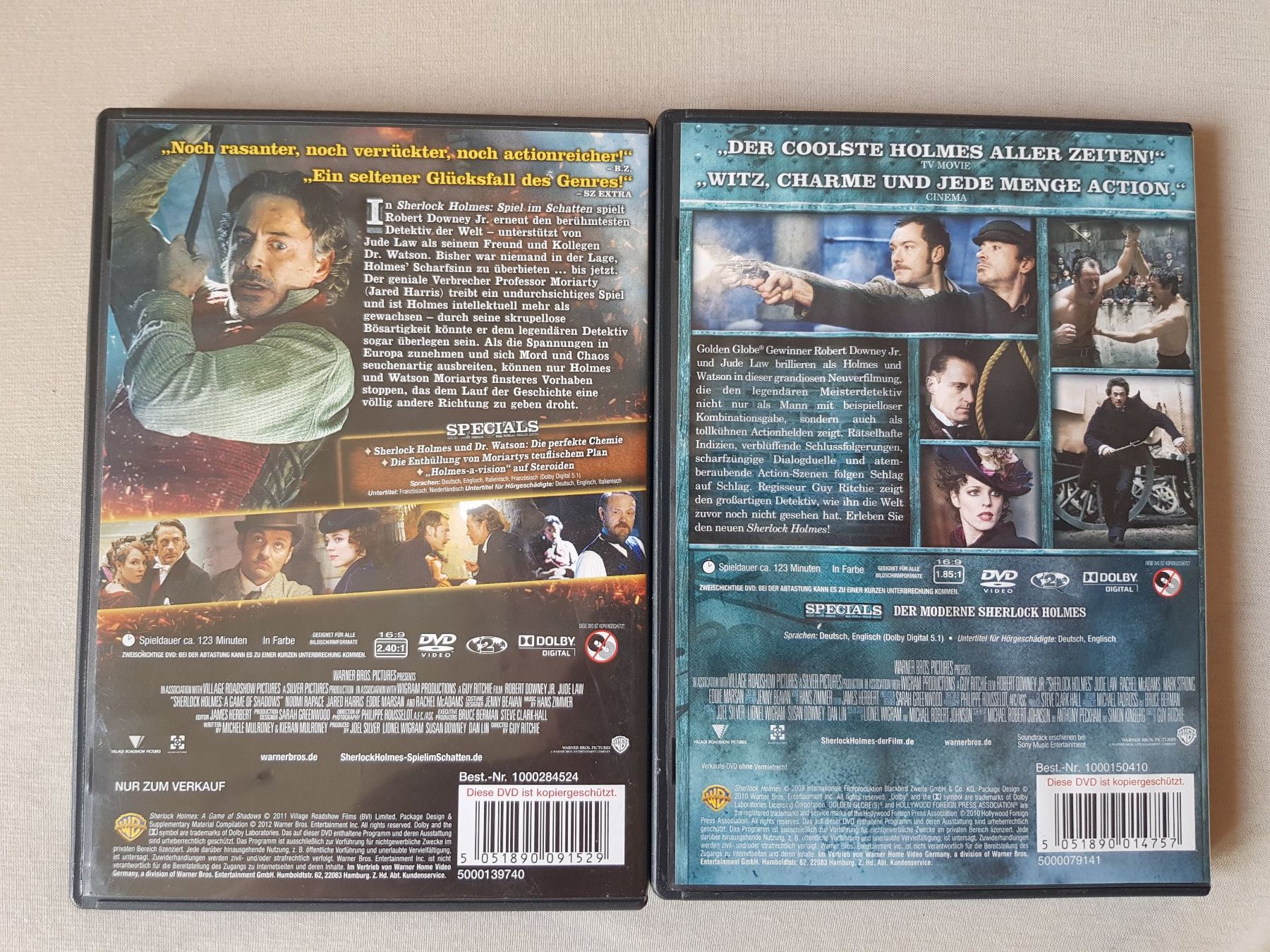 Tutti i DVDs: Beide Sherlock Holmes DVDs mit Robert Downey Jr. – Usato da thun venduto da lucky_manxy 1