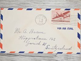 CL22 Enveloppe + Timbre USA 1948