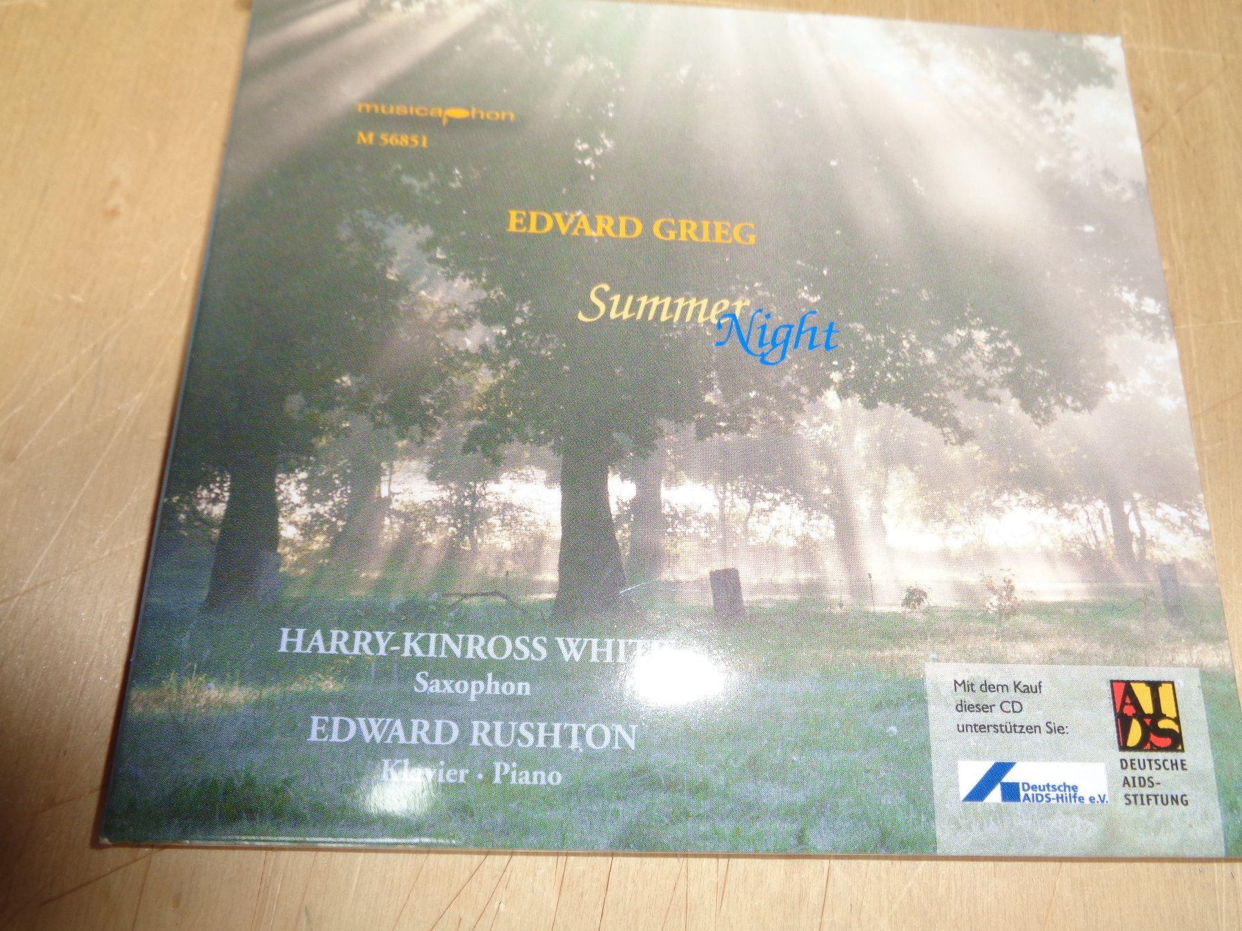 CDs: EDVARD GRIEG - SUMMERNIGHT - SAXOPHONE, PIANO – Gebraucht aus Zürich von Gabler