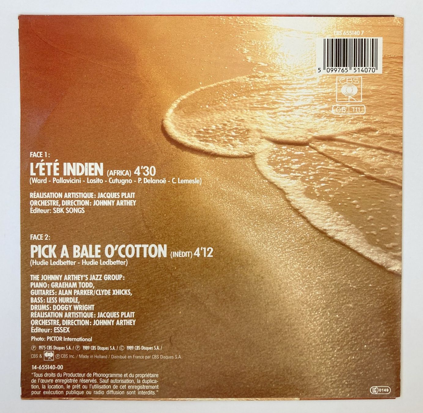 Schallplatten: JOE DASSIN - L'ETE INDIEN – Gebraucht aus Bottens von hotter-than-hell 1