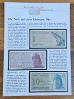 Kuriositäten auf Banknote Die Note mit dem kleinsten Wert