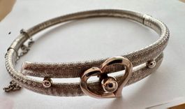 Zierliches Vintage Armband 800 Silber mit Herz, Vintage