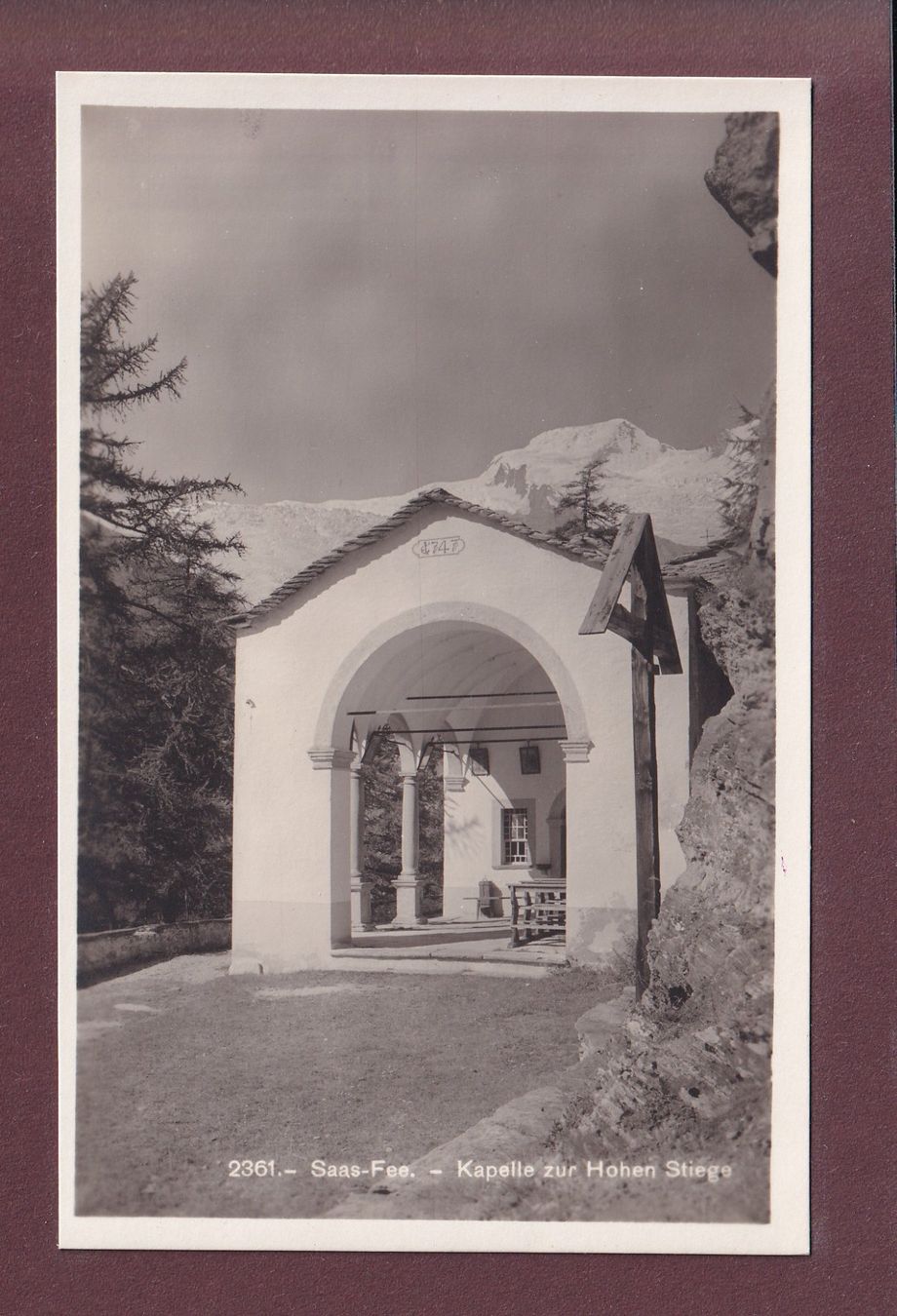 Cartoline postali: SAAS-FEE - Kapelle zur Hohen Stiege – Usato da Pully venduto da nicecards