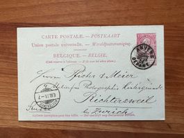 Postkarte 1901  Belgien  Vintage  (G1635)