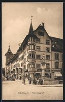 Schaffhausen, Frohnwaagplatz mit Brunnen