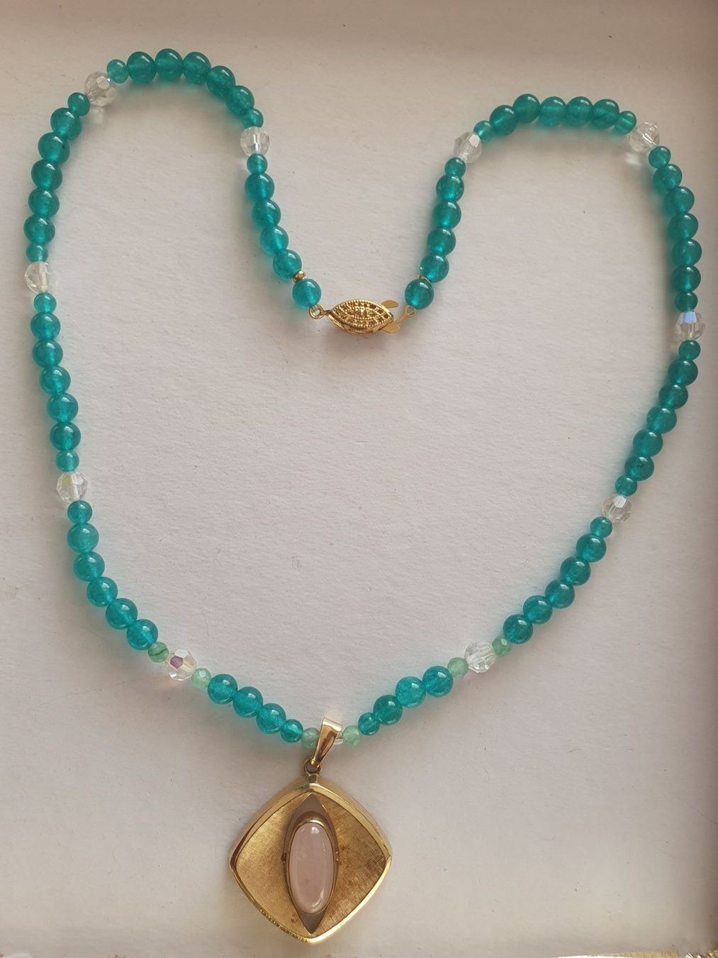 Catenine: Chrysoprase mit alt Rozenquarz Anhänger – Nuovo (secondo la descrizione) da Benglen venduto da Meercat3 1