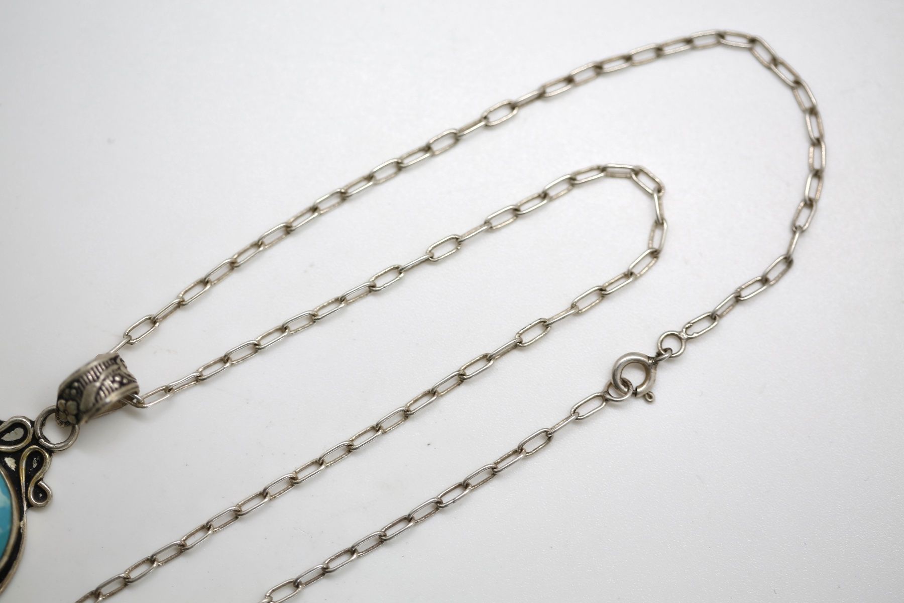 Catenine: Silberkette mit Larimar Anhänger – Usato da Reinach BL venduto da Han-Numismatik 4