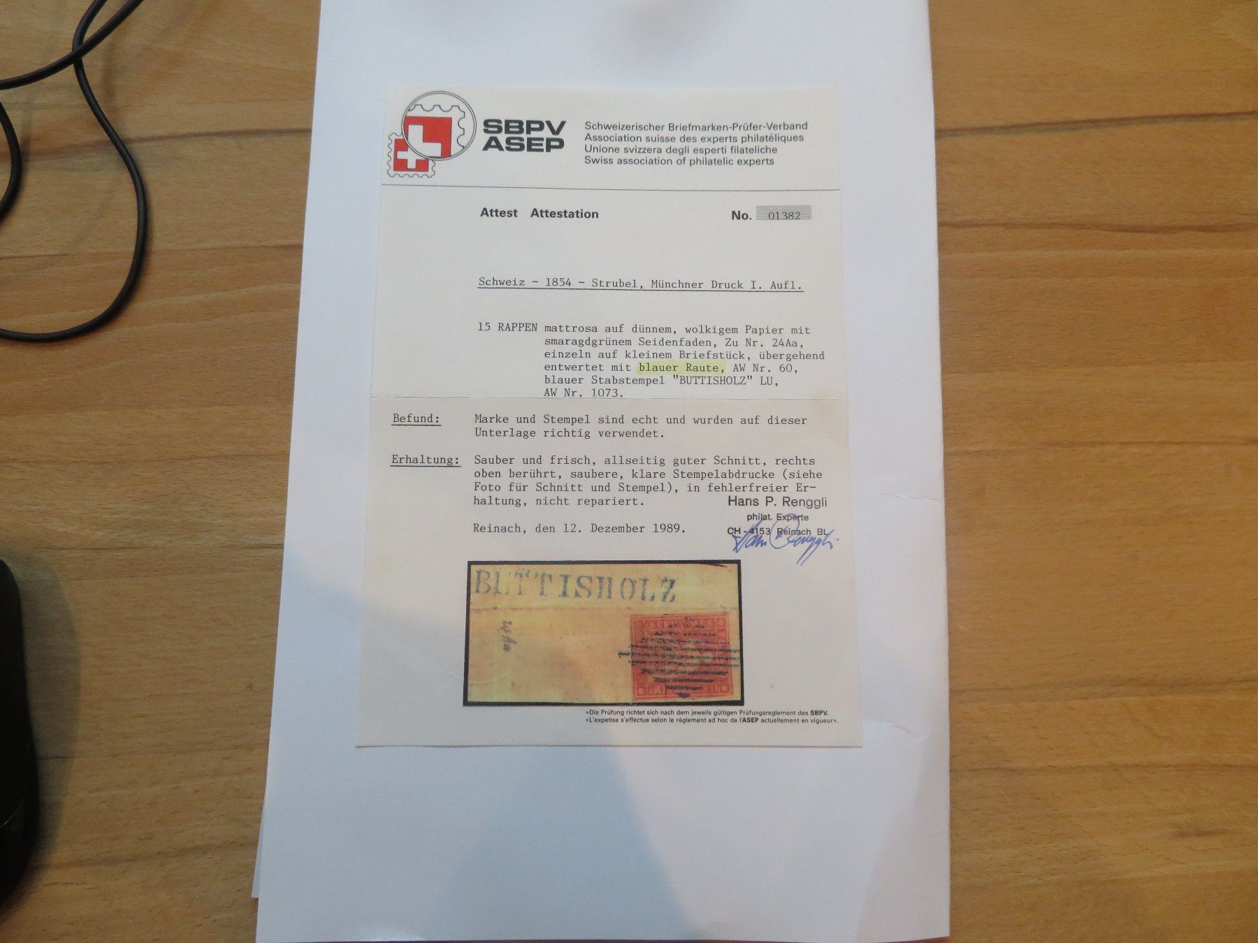 Alle Briefmarken: Strubel 24 Aa auf Briefstück Buttisholz – Gebraucht aus Pfyn von sagenruthe