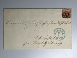 Dänemark 1870, Briefumschlag, Odense 12.12., top erhalten!