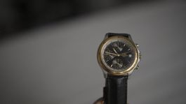 CMI Chronograph Uhr schwarz goldfarben gebraucht