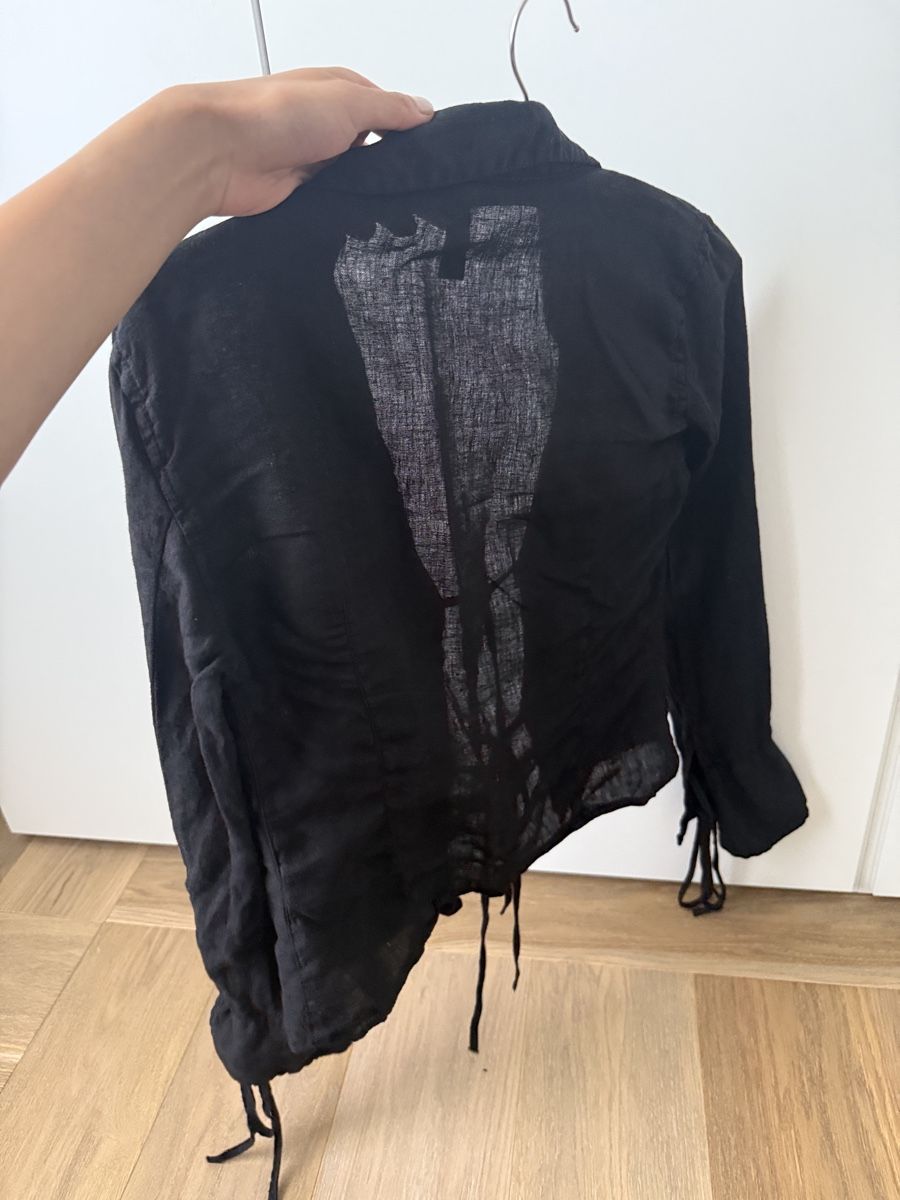 Zara Camicette: Damen Leinen Bluse schwarz Grösse S, neu – Nuovo (secondo la descrizione) da Gümligen venduto da kleiderschrankbe6 1