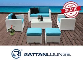 Edles Loungeset - Polster grau & türkis