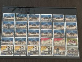 Lot 30 Stk. Briefmarken Schweiz Bahnhöfe