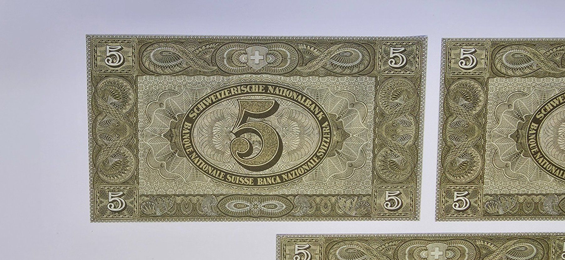 Banconote: 3x 5.- Franken Banknote Serie 36 E – Usato da Zürich venduto da spin23 5