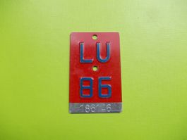 Zum 40. Geburtstag ! ... Velonummer / Fahrradnummer LU 86