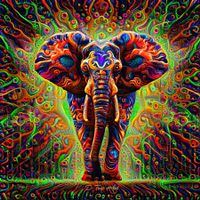 Wandtuch - Elefant - UV Aktiv