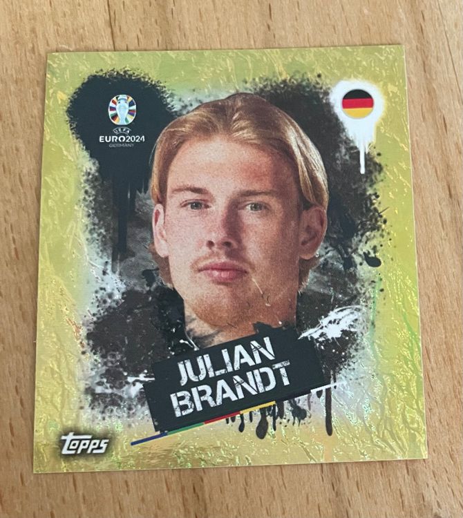 Sticker Topps Euro 2024 - Julian Brandt Allemagne (GER 1) - Édition Suisse - Doré