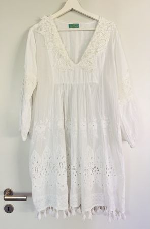 ANTICA SARTORIA Kleid Broderie Anglaise, Gr. M/ L
