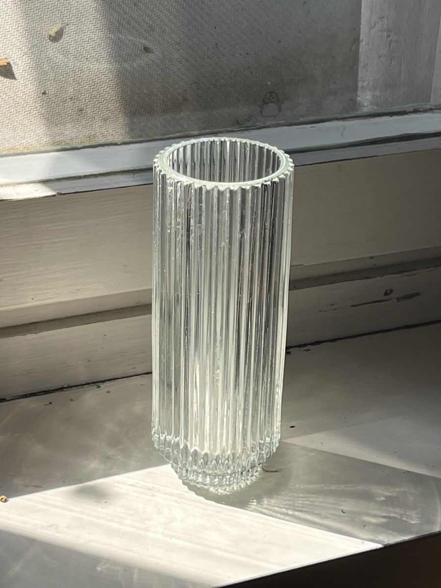 Vasi & Recipienti: Glasvase geriffelt, transparent  – Usato da Zürich venduto da zoe_n85h