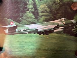 Flugzeug-Poster Swiss Air Force Hunter