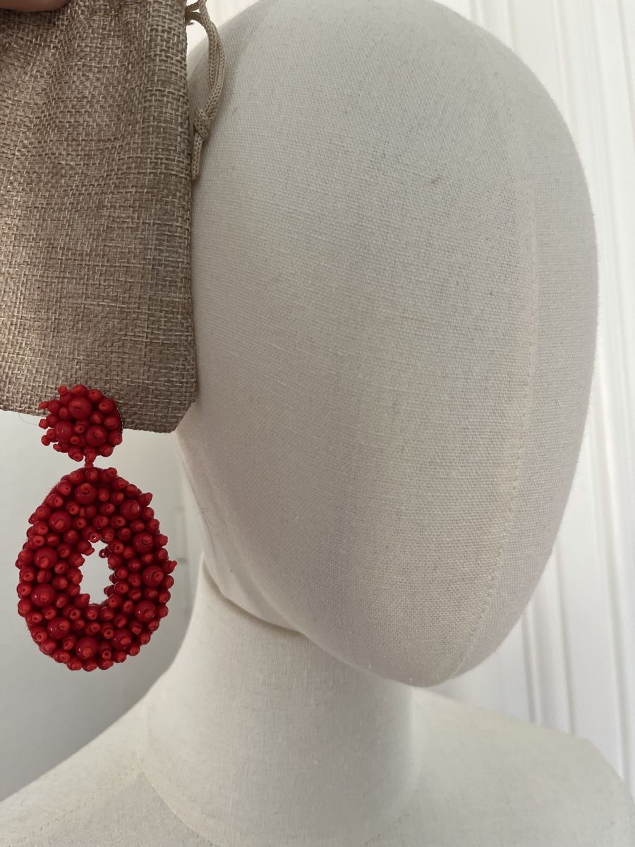 Orecchini pendenti & Orecchini a lobo: Statement earrings, new, red color, summer must have! – Nuovo (secondo la descrizione) da Mies venduto da nic_yk5d