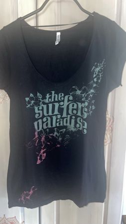 Dunkelblaue T-Shirt "Surfer's Paradise" Grösse M