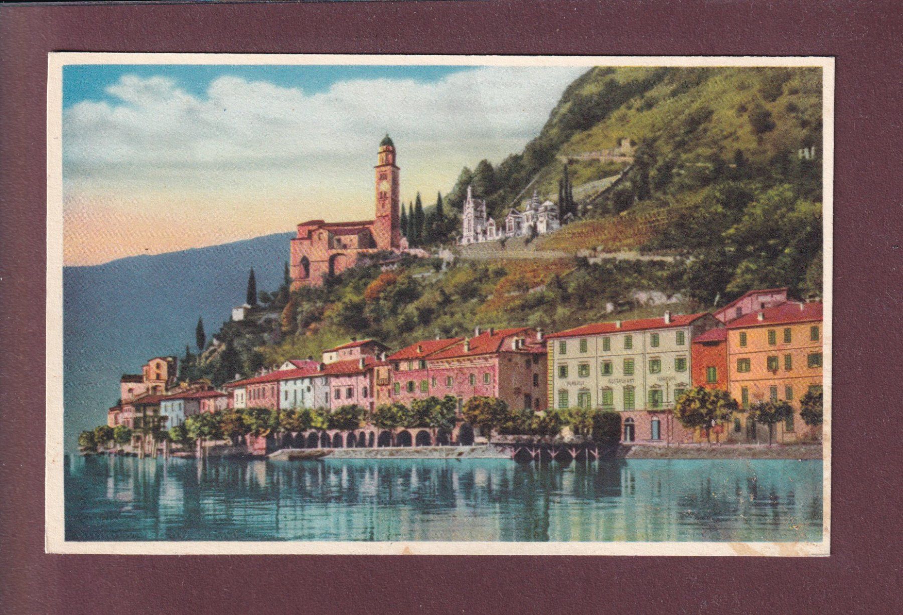 Cartoline postali: Lago di Lugano - MORCOTE – Usato da Pully venduto da nicecards