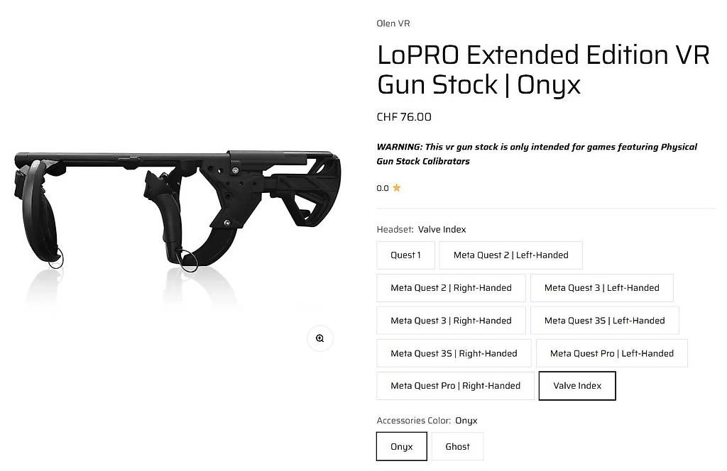 Casco VR: LoPRO Extended Edition VR Gun Stock – Usato da Adliswil venduto da DieterVanHohlsing