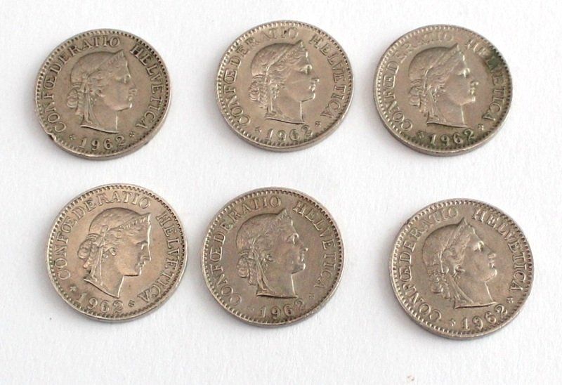 Tutti le monete: 10 Rappen Münzen 1962 – Usato da Schlatt TG venduto da glueckwunschkarte.22 1