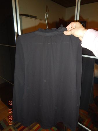 Blusa nera donna chiffon