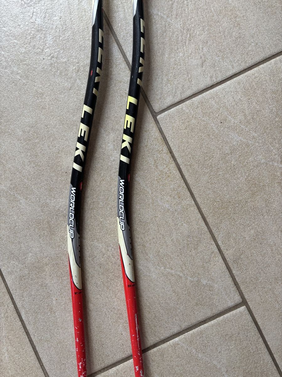 Leki Bastoncini da sci: LEKI bâtons de Ski Worldcup light Trigger S courbés - 90 cm – Usato da Ogens venduto da ced_qn5v 2