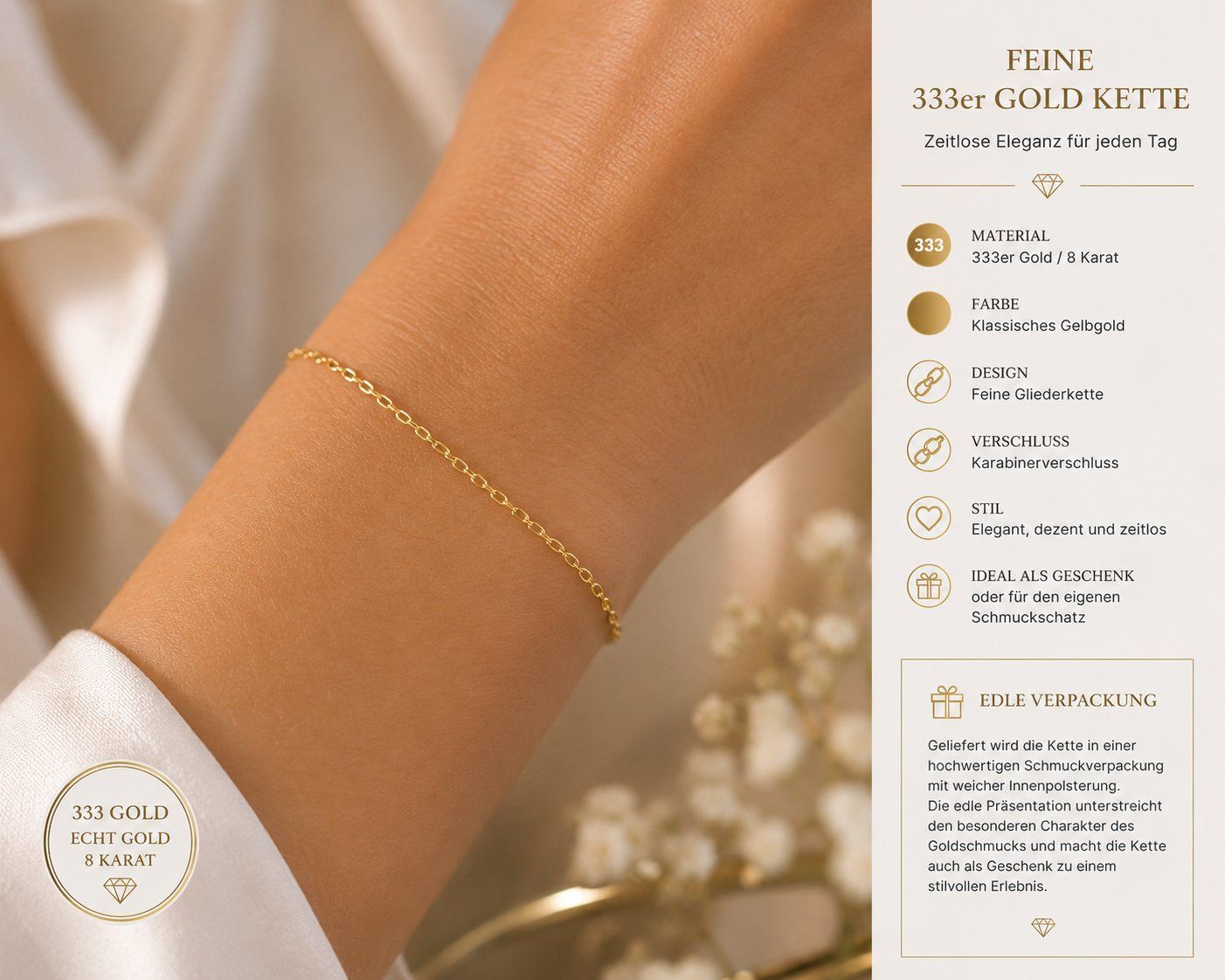 Bracciali & Braccialetti: Goldarmband 333 – Nuovo e nell'imballaggio originale da Hemmental venduto da Schmuckstudio 1