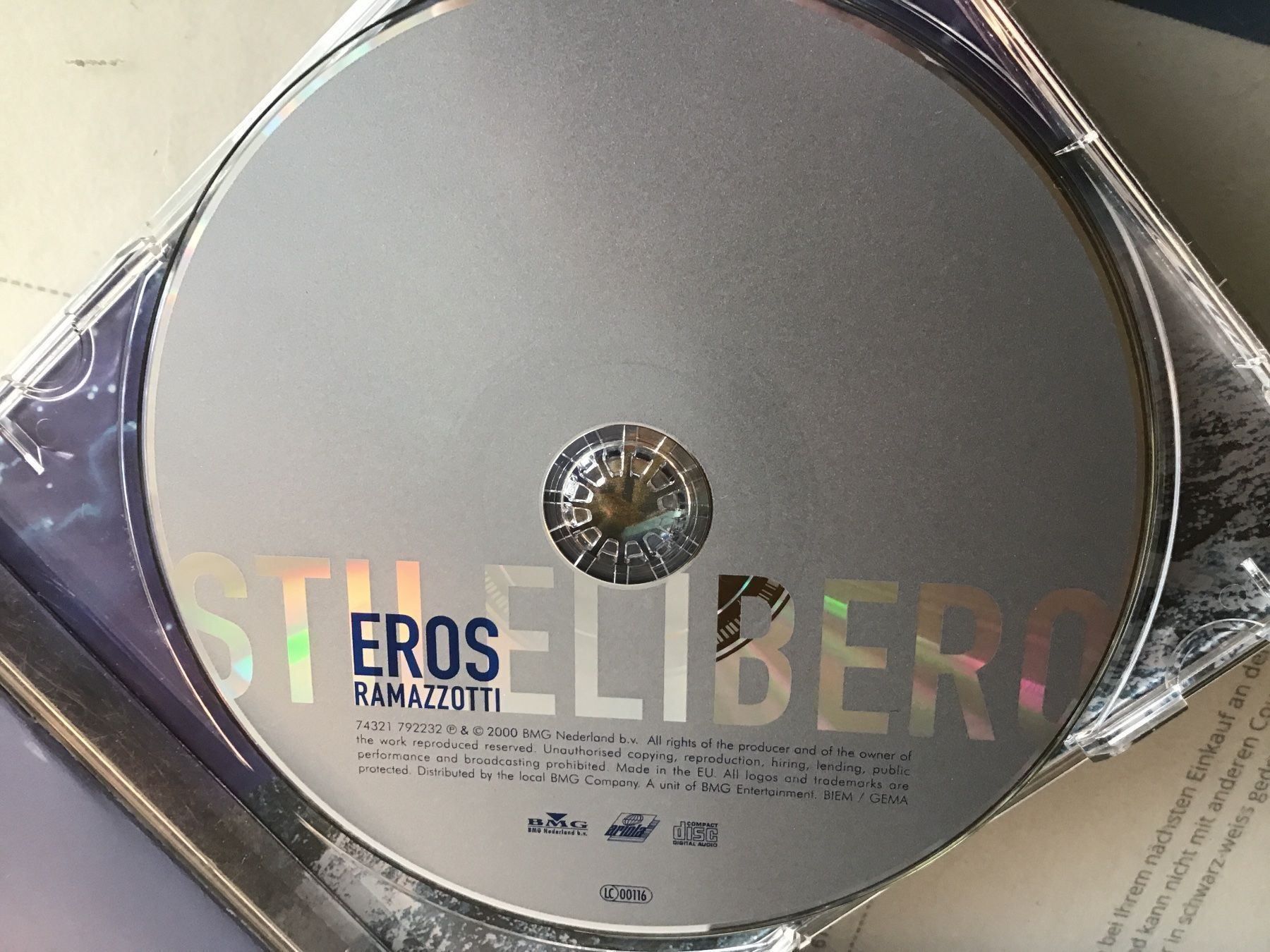 CD: EROS  Ramazzotti – Usato da Thierachern venduto da sweden08 2