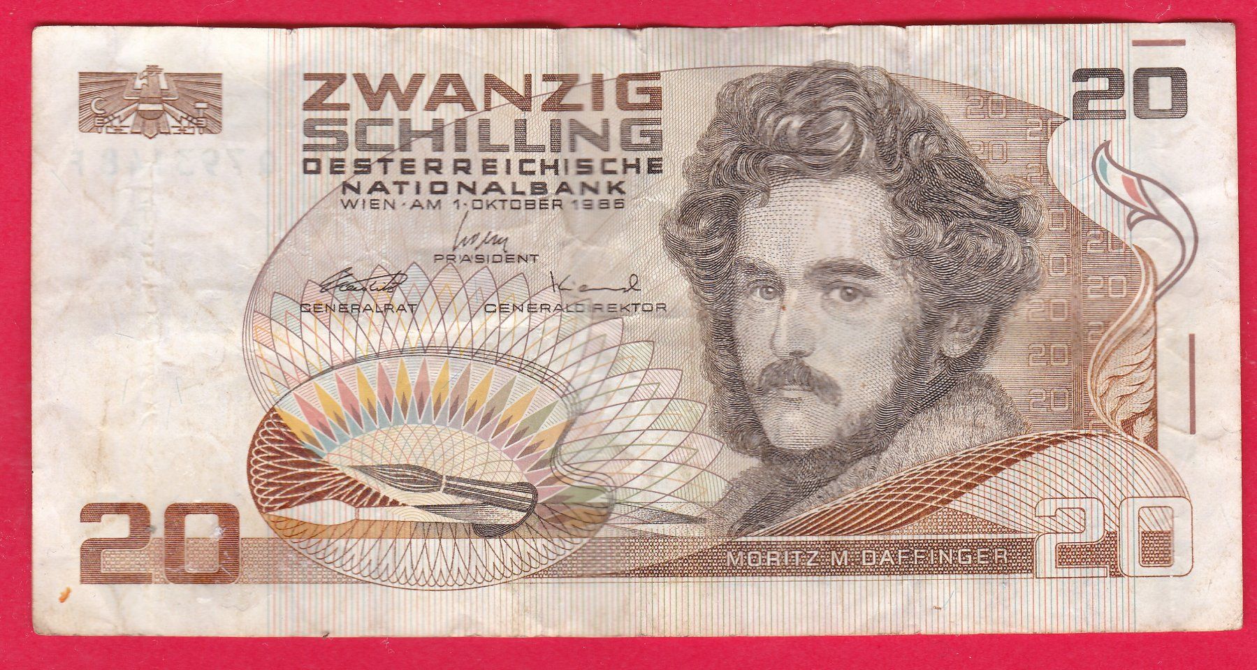 Banconote: ZWANZIG SCHILLING NOTE, 1.10.1985 – Usato da Oberrieden venduto da Gebirgsstelze