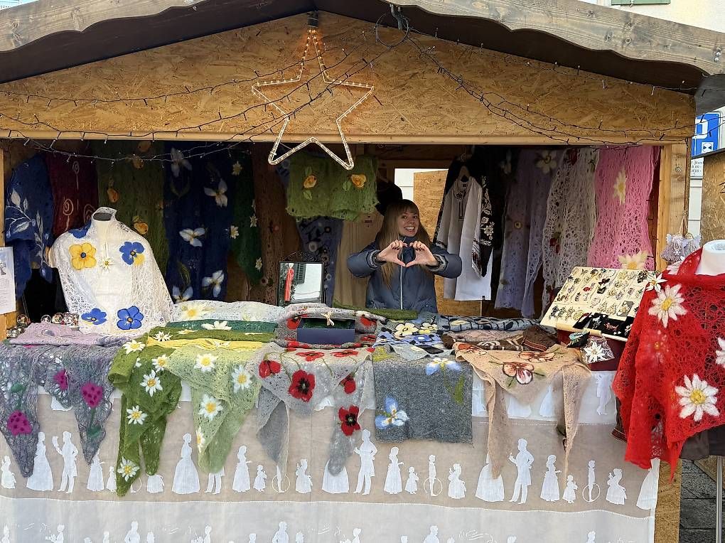 Foulards & écharpes: Grüner Mohairschal handgefertigt – D'occasion à Thalwil par han_2b8c 5