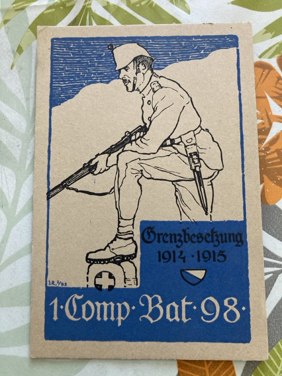 Cartoline postali: 73): Einheitskarte.1.Comp.Bat.98!Nachlass! – Usato da Ascona venduto da ruru4150