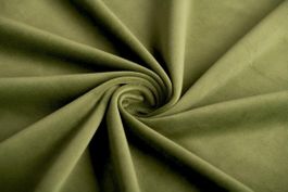 Stoff Velour Moosgrün Meterware