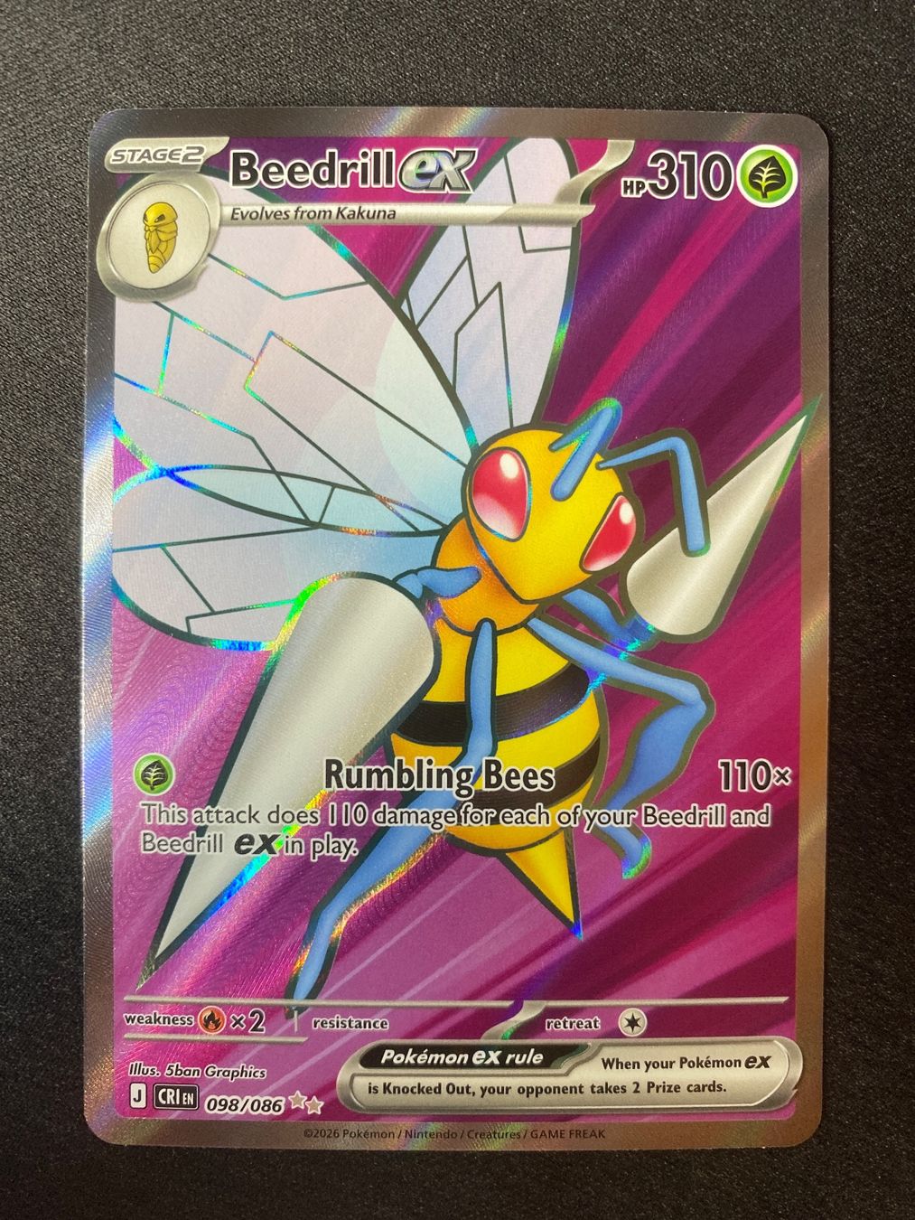 Pokémon Sammelbilder & Trading cards: Beedrill ex 98 - Bibor ex - Chaos Rising - EN – Neu (gemäss Beschreibung) aus Hausen AG von Shrade