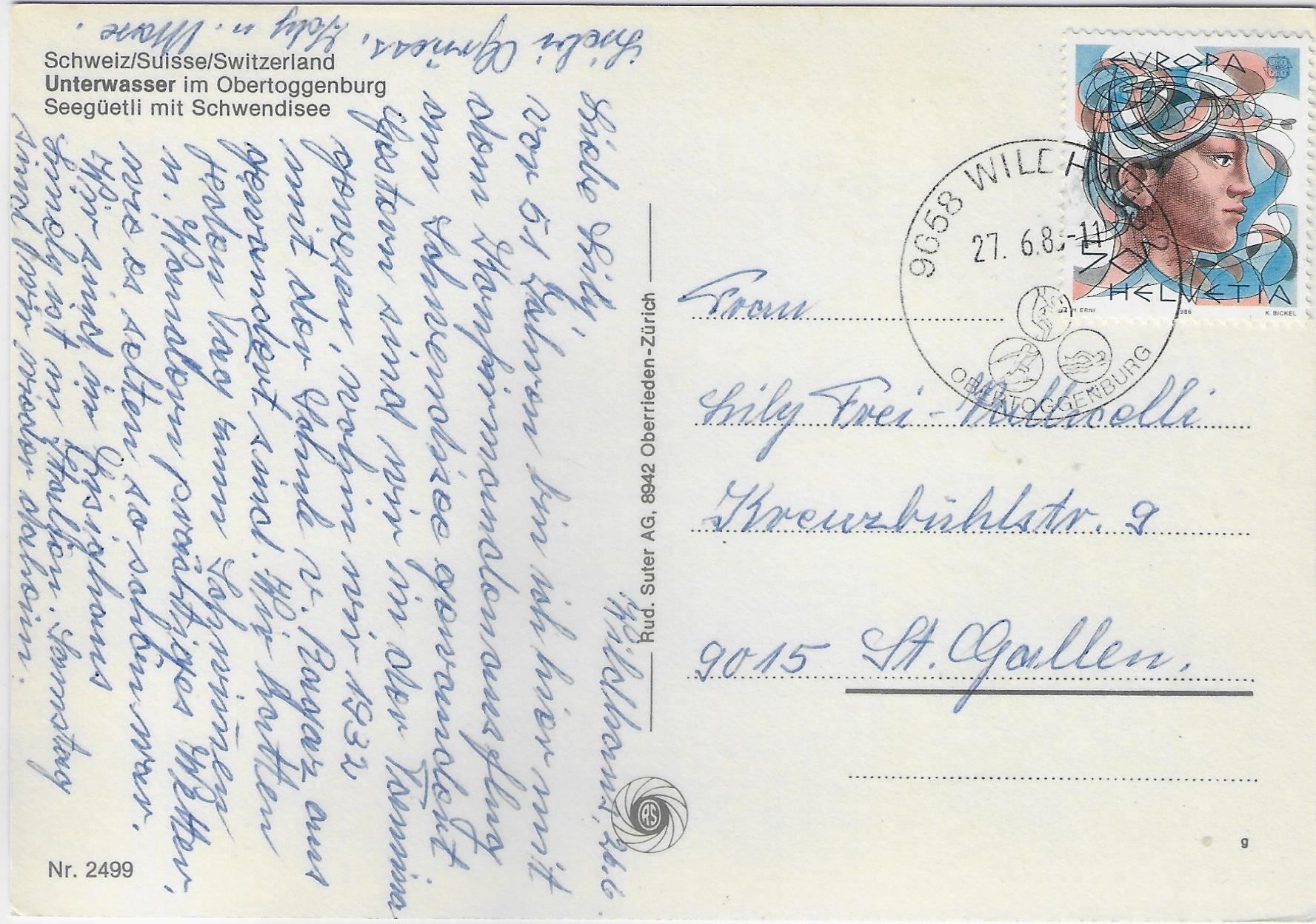 Cartoline postali: Schwendisee Unterwasser – Antico da Ettingen venduto da Kartenplanet 1