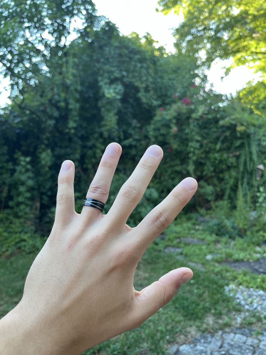 Ringe: Ring Schwarz-Silber-Optik Edelstahl 17mm Modeschmuck – Neu (gemäss Beschreibung) aus Tägerwilen von Alexander716 3