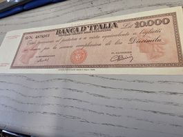 Italienische Banknote 10.000 Lire 1950 guter Zustand