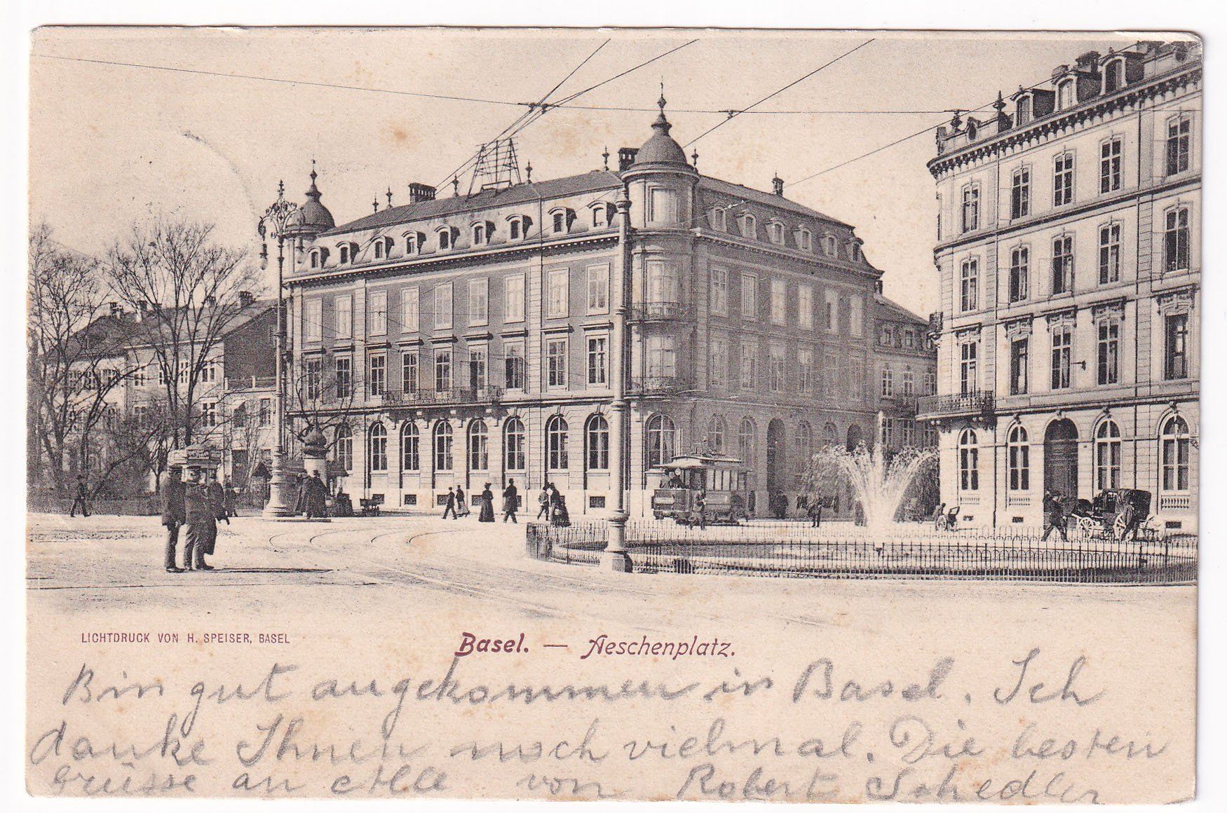 Cartoline postali: Basel - Aeschenplatz  1905 – Usato da Cormoret venduto da Pascalll2001