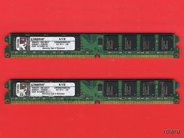 2 x 2GB Kingston® DDR2-800/PC-6400U CL6