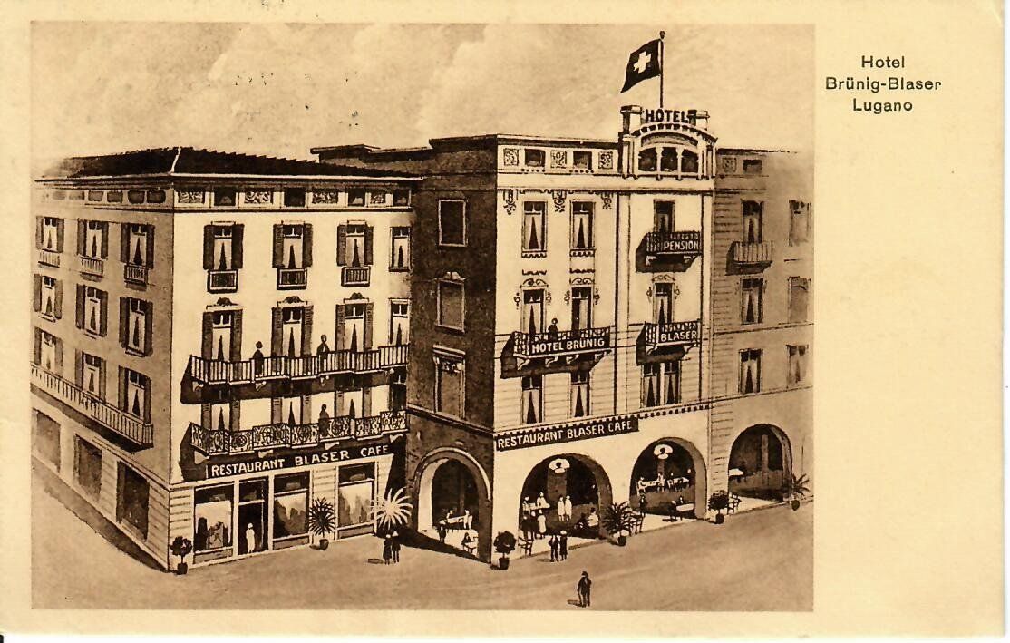 Cartoline postali: Hotel Brünig - Blaser Lugano 1931 – Usato da Hochdorf venduto da Ziegel-16