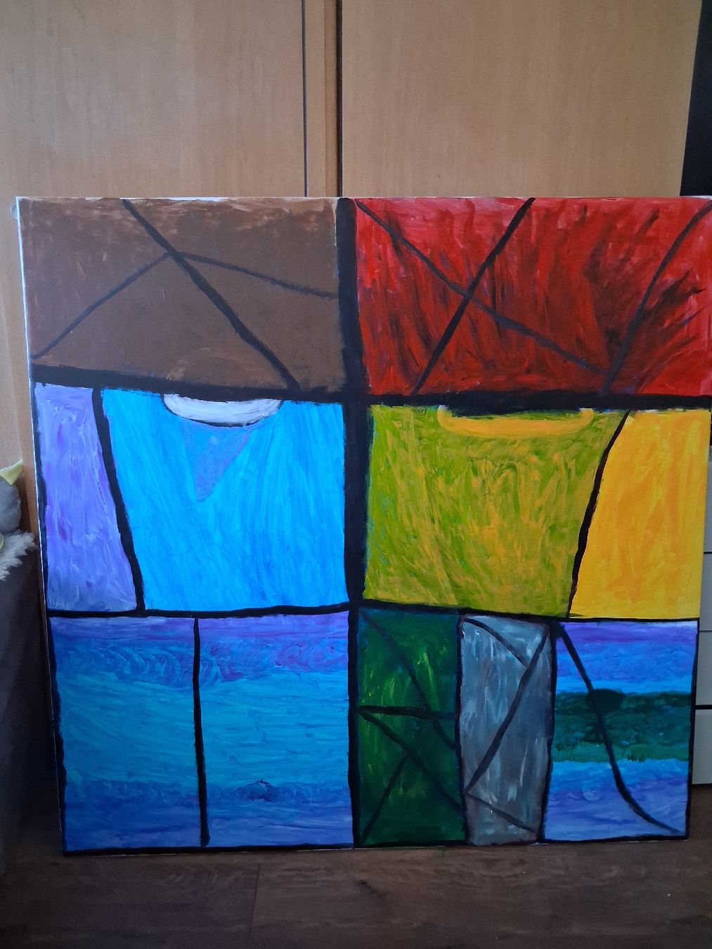 Tableaux: gemälde gross 100x100 – Neuf avec emballage d'origine à Sevelen par rot_7p8z
