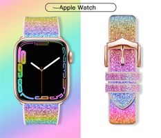 Bling Rainbow armband Apple Watch 45mm 46mm Series 7 8 9 10