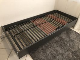 Bettgestell 90x200cm + 7-Zonen Lattenrost